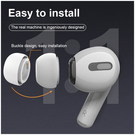 FixPremium - Zamenljive gumice za AirPods Pro - Set 3 (L, M, S), bela