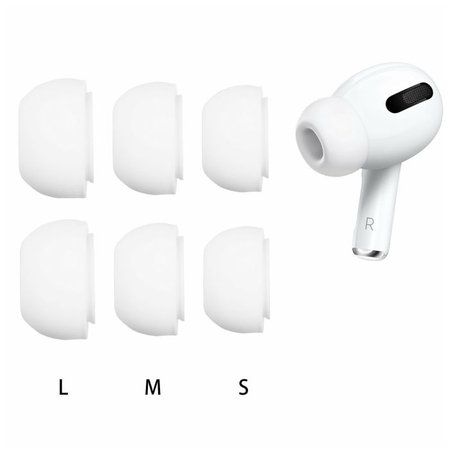 FixPremium - Zamenljive gumice za AirPods Pro - Set 3 (L, M, S), bela
