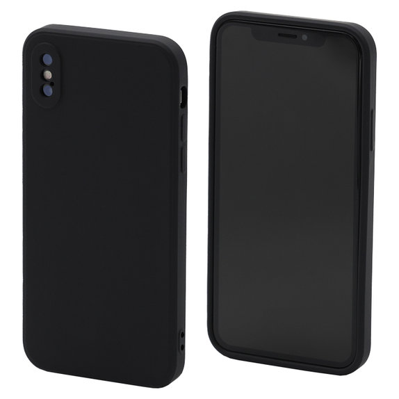 FixPremium - Silikonski ovitek za iPhone X in XS, črn