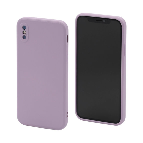 FixPremium - Silikonski ovitek za iPhone X in XS, vijoličen