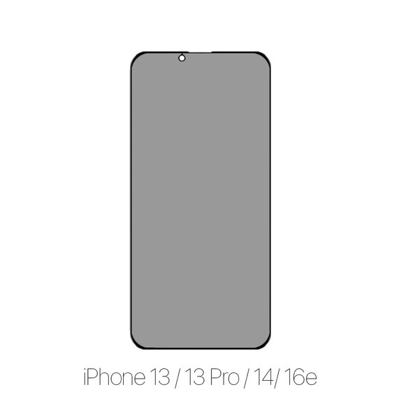 FixPremium Privacy Anti-Spy Glass - Kaljeno Steklo za iPhone 13, 13 Pro in 14