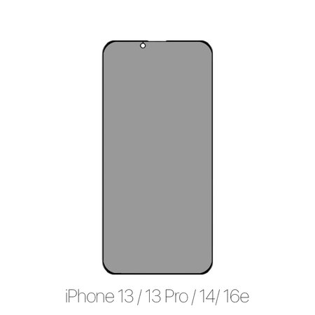 FixPremium Privacy Anti-Spy Glass - Kaljeno Steklo za iPhone 13, 13 Pro in 14