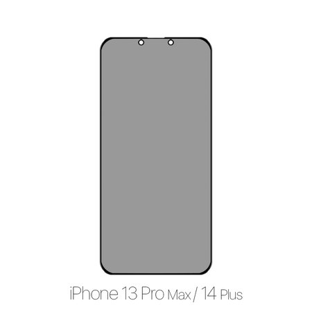 FixPremium Privacy Anti-Spy Glass - Kaljeno Steklo za iPhone 13 Pro Max in 14 Plus