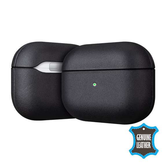 FixPremium - Usnjena torbica za AirPods 3, črna