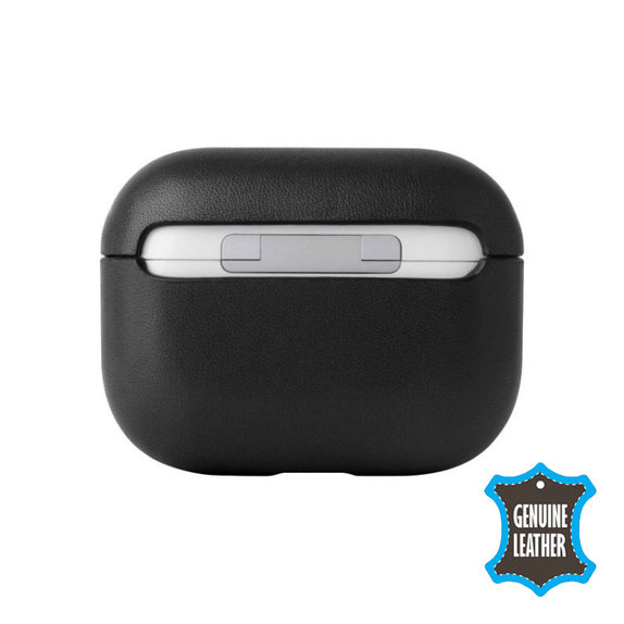 FixPremium - Usnjena torbica za AirPods 3, črna