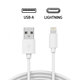 Lightning / USB kabel, 2 m, združljiv z Apple, bulk