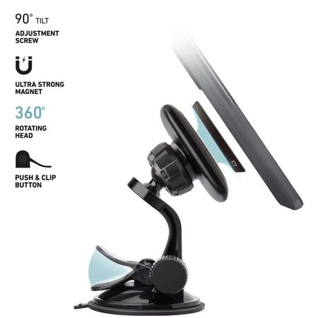 SBS - Avtomobilsko držalo Arizona Magnetni, s priseskom, črno