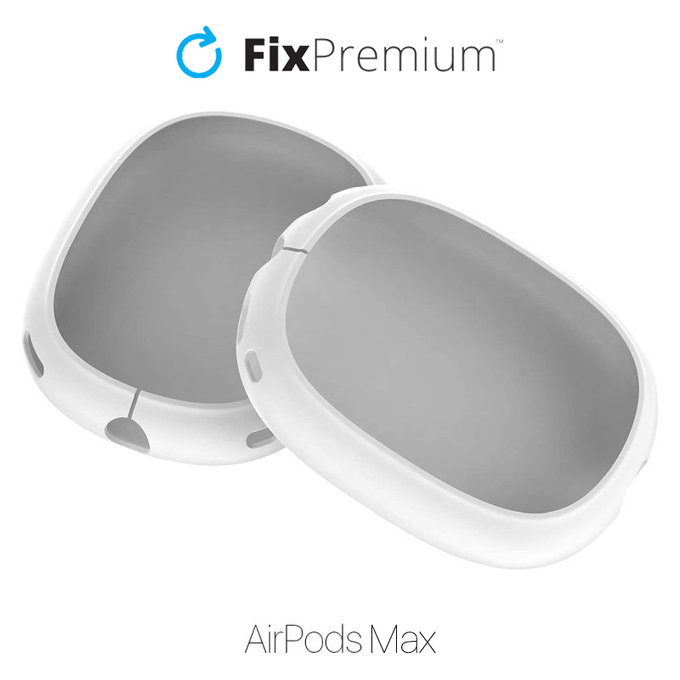 FixPremium - Silikonski ovitki za slušalke AirPods Max, beli