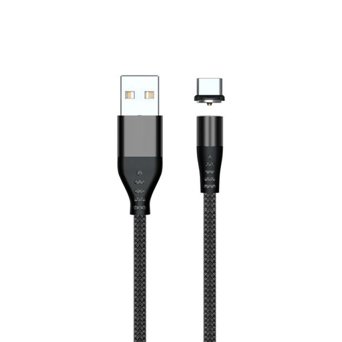 FixPremium - USB-C / USB magnetni kabel (1m), črn