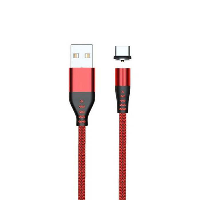 FixPremium - USB-C / USB magnetni kabel (2m), rdeč