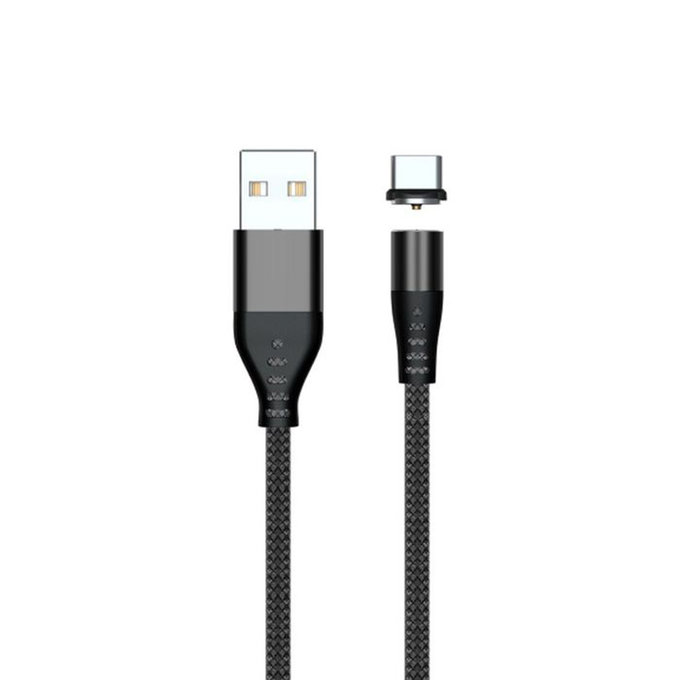 FixPremium - USB-C / USB magnetni kabel (2m), črn