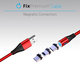 FixPremium - Magnetni kabel Lightning / USB (2m), črn