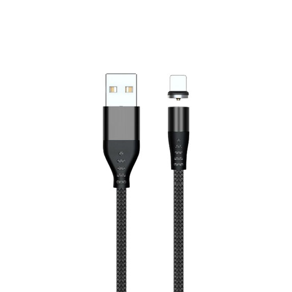 FixPremium - Magnetni kabel Lightning / USB (2m), črn