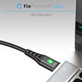 FixPremium - USB-C / USB kabel z LED indikatorjem (1m), črn