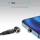 FixPremium - USB-C / USB-C Magnetni Kabel (1m), rdeč