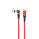 FixPremium - USB-C / USB-C Magnetni Kabel (1m), rdeč