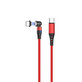 FixPremium - USB-C / USB-C Magnetni Kabel (1m), rdeč