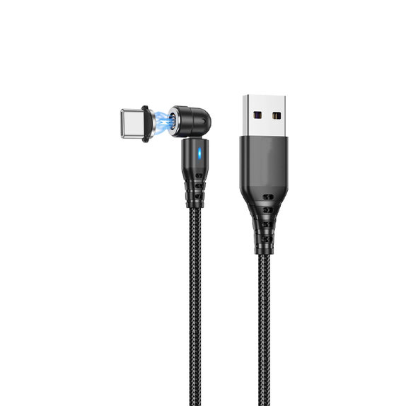FixPremium - USB-C / USB magnetni kabel (1m), črn