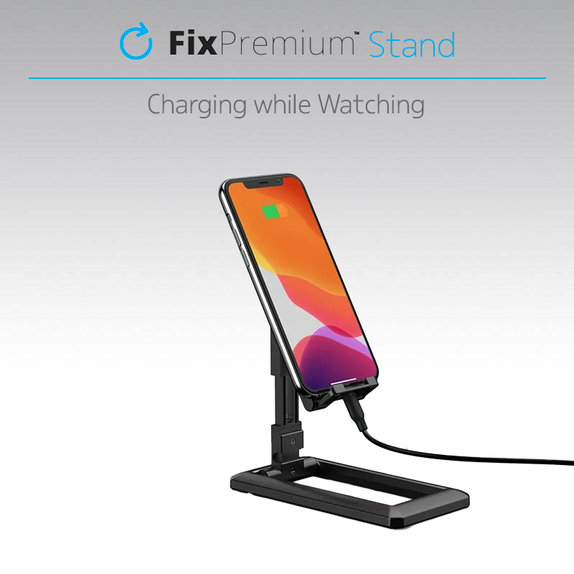 FixPremium - Stojalo za pametni telefon/tablico, črno