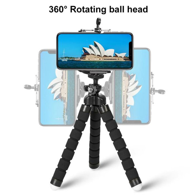 FixPremium - Tripod za pametni telefon, črn