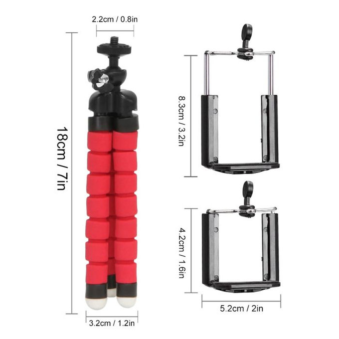 FixPremium - Tripod za pametni telefon, črn