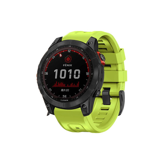 FixPremium - Silikonski trak za Garmin (QuickFit 22mm), zelen