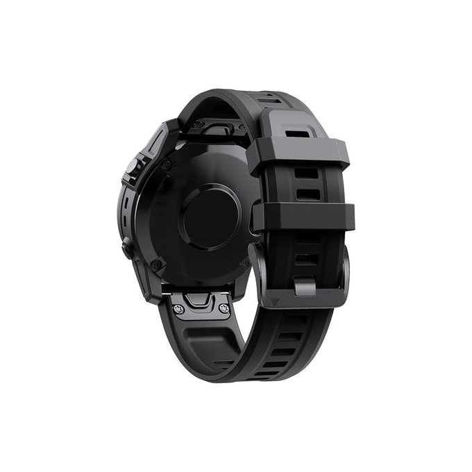 FixPremium - Silikonski trak za Garmin (QuickFit 22mm), črn