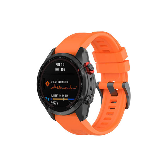 FixPremium - Silikonski trak za Garmin (QuickFit 26mm), oranžen
