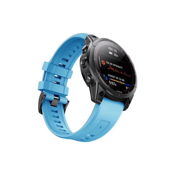 FixPremium - Silikonski trak za Garmin (QuickFit 26mm), moder