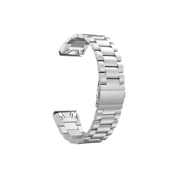 FixPremium - Trak iz nerjavečega jekla za Garmin (QuickFit 22mm), srebrn