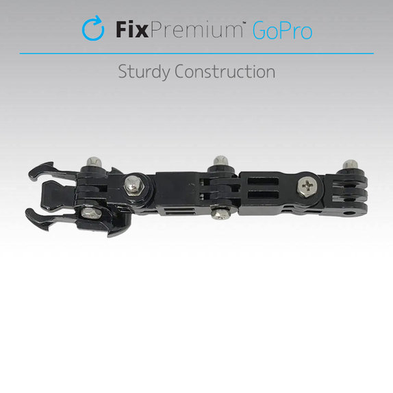 FixPremium - Trikraki nosilec za GoPro, črn
