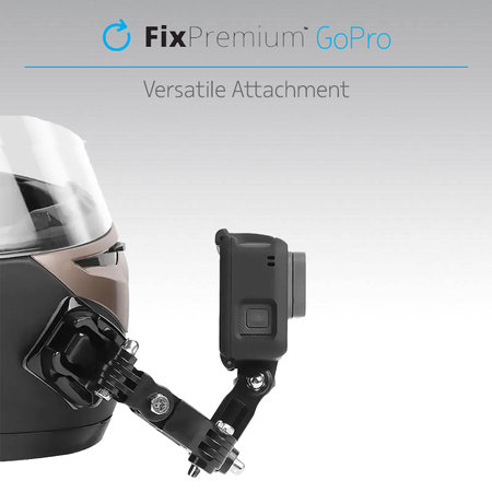 FixPremium - Trikraki nosilec za GoPro, črn