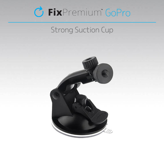 FixPremium - Nosilec za GoPro s priseskom, črn