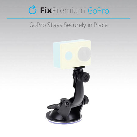 FixPremium - Nosilec za GoPro s priseskom, črn