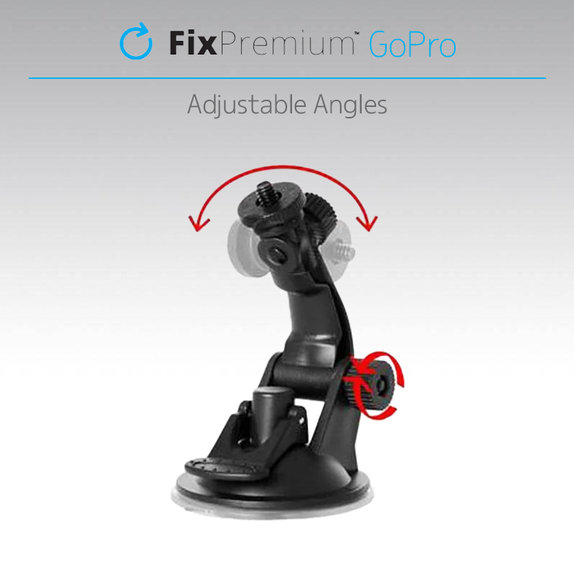FixPremium - Nosilec za GoPro s priseskom, črn