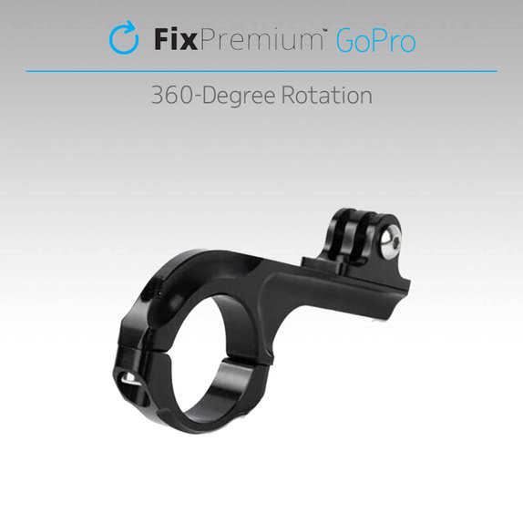 FixPremium - nosilec za kolo/motor za GoPro, črn