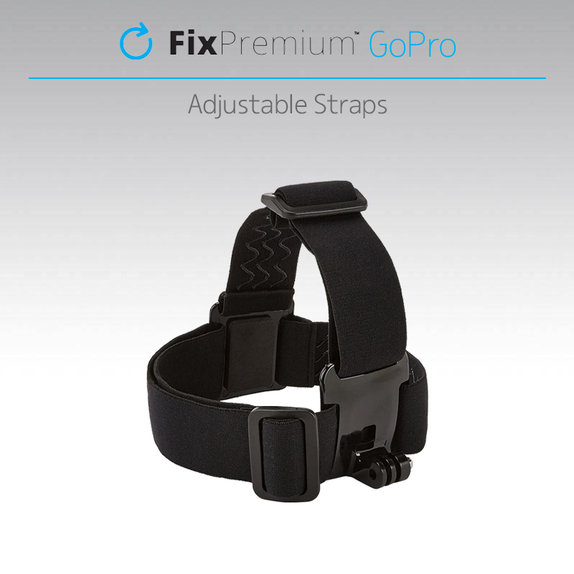 FixPremium - Naglavni nosilec za GoPro, črn