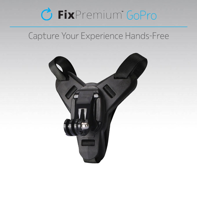 FixPremium - Nosilec za čelado za GoPro, črn