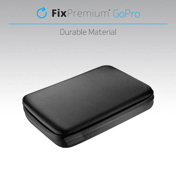 FixPremium - Zaščitna torbica za GoPro in dodatke (velikost L), črna
