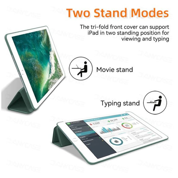 FixPremium - zapiralni silikonski ovitek za iPad Pro 12.9" (4., 5. generacija), zelen