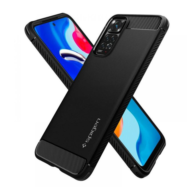 Spigen - Ruggen Armor za Xiaomi Redmi Note 11 in 11S, črn