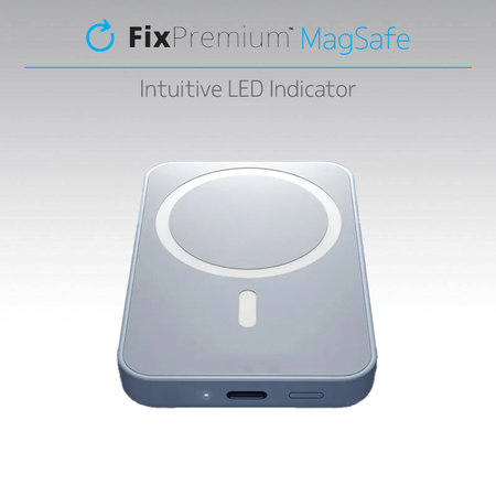 FixPremium - MagSafe PowerBank 5000 mAh, bela