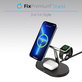 FixPremium - MagSafe stojalo 3 v 1 za iPhone, Apple Watch in AirPods, črno
