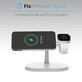 FixPremium - MagSafe stojalo 3 v 1 za iPhone, Apple Watch in AirPods, črno