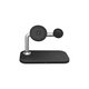 FixPremium - MagSafe stojalo 3 v 1 za iPhone, Apple Watch in AirPods, črno