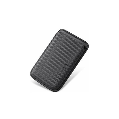 FixPremium - MagSafe Carbon Wallet, črna
