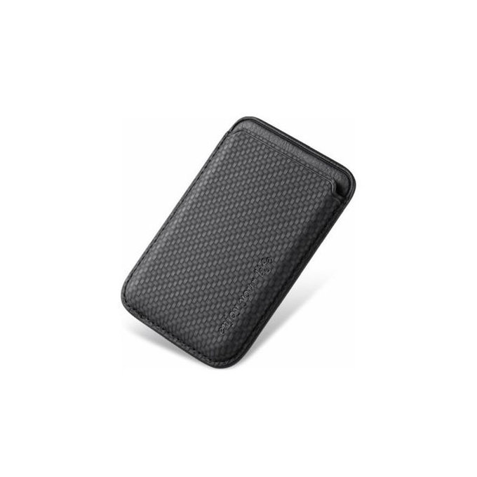 FixPremium - MagSafe Carbon Wallet, črna