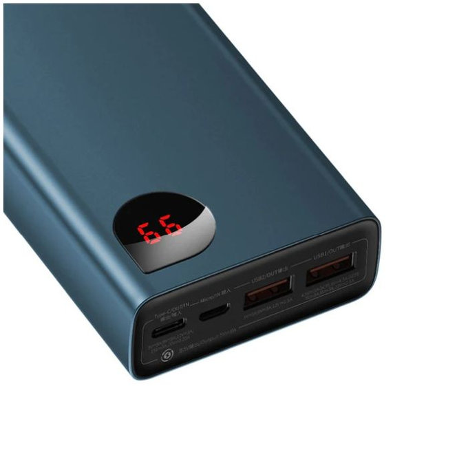 Baseus - 65W PowerBank 20.000 mAh, modra