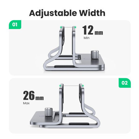 UGREEN - Držalo za zvezke, sivo
