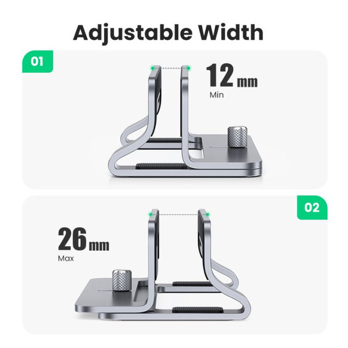 UGREEN - Držalo za zvezke, sivo
